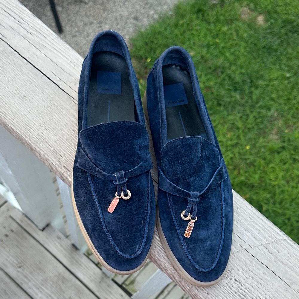 Dolce Vita Navy Suede Loafers